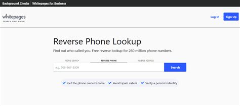 whitepages reverse phone lookup